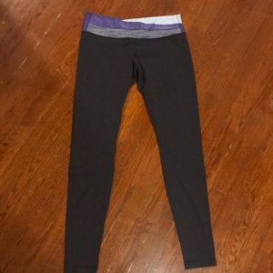 Gray Lulu lemon with purple waist wrap